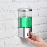 AIFUSI Soap Dispenser Wall Mount, Hand Liquid Shampoo Shower Gel Dispenser Manual Commercial Lotion Container for Bathroom Kitchen Office(15.2oz)